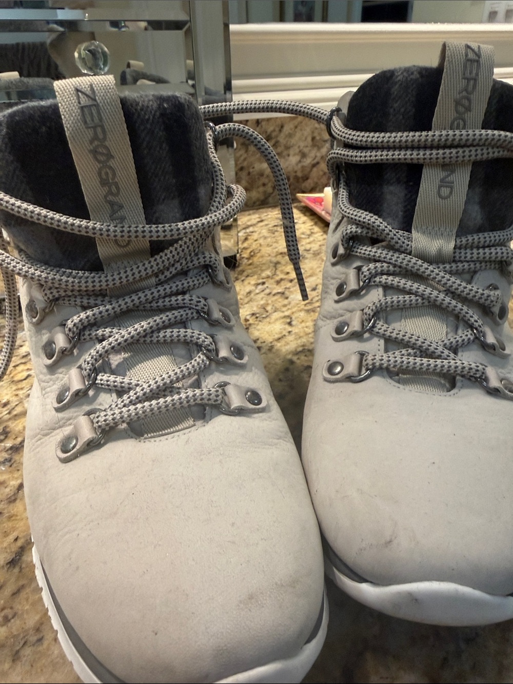 Cole Haan Gray Lace-Up Waterproof Winter Boots